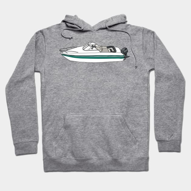 Motorboat cartoon illustration Hoodie by Cartoons of fun